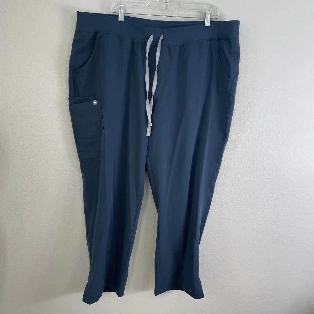 FIGS Kade Scrub Pants Mens Big 4X Blue Technical‎ Collection Cargo Relaxed Fit